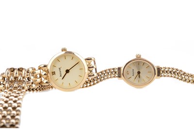 Lot 867 - TWO LADY'S ACCURIST NINE CARAT GOLD QUARTZ WRIST WATCHES