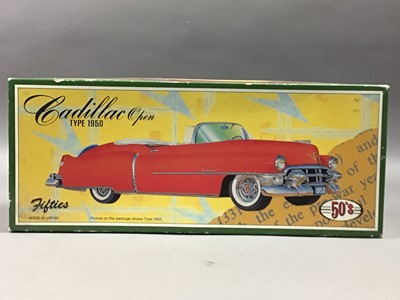 Lot 528 - A JAPANESE CADILLAC TOY CAR AND OTHERS