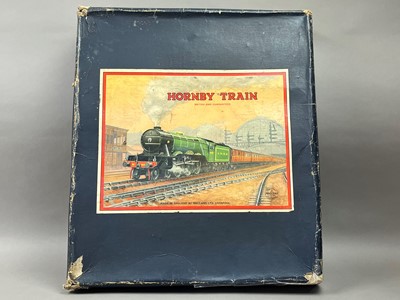 Lot 616 - A BOXED HORNBY O GAUGE TRAIN SET