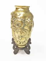 Lot 259 - 20TH CENTURY CHINESE BRONZE VASE with dragon...