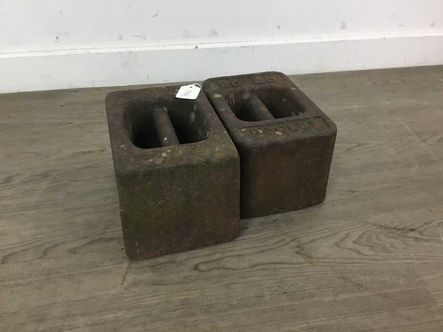 Lot 596 - CAST IRON WEIGHTS