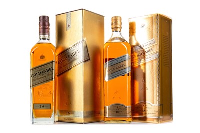 Lot 108 - 2 BOTTLES OF JOHNNIE WALKER 18 YEAR OLD GOLD LABEL (70CL & 1L)