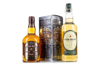 Lot 112 - GLEN GRANT PURE MALT 1L AND CHIVAS REGAL 12 YEAR OLD