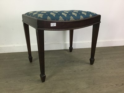 Lot 628 - A MAHOGANY DRESSING STOOL