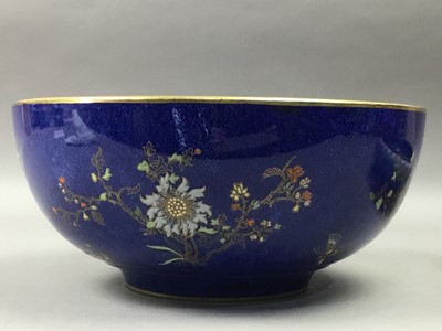 Lot 325A - A CHINESE CLOISONNE CIRCULAR BOWL AND A CERAMIC BOWL