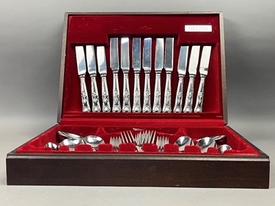 Lot 335A - TWO CANTEEN OF PLATED CUTLERY AND OTHER PLATED ITEMS