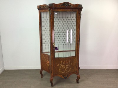 Lot 166 - REPRODUCTION FRENCH KINGWOOD VITRINE