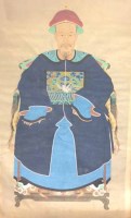 Lot 276 - TWO LARGE EARLY 20TH CENTURY CHINESE PAINTINGS...