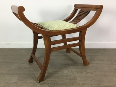 Lot 225A - A STAINED WOOD DRESSING STOOL