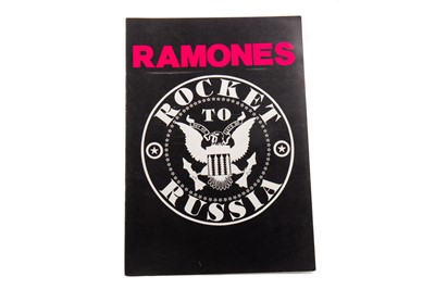 Lot 1049 - THE RAMONES - A SIGNED ROCKET TO RUSSIA 1977 UK TOUR PROGRAMME