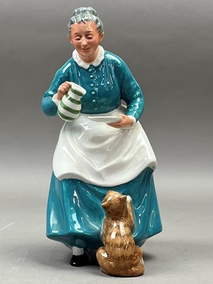 Lot 155A - A ROYAL DOULTON FIGURE AND CHARACTER JUG, ALSO A PAPERWEIGHT