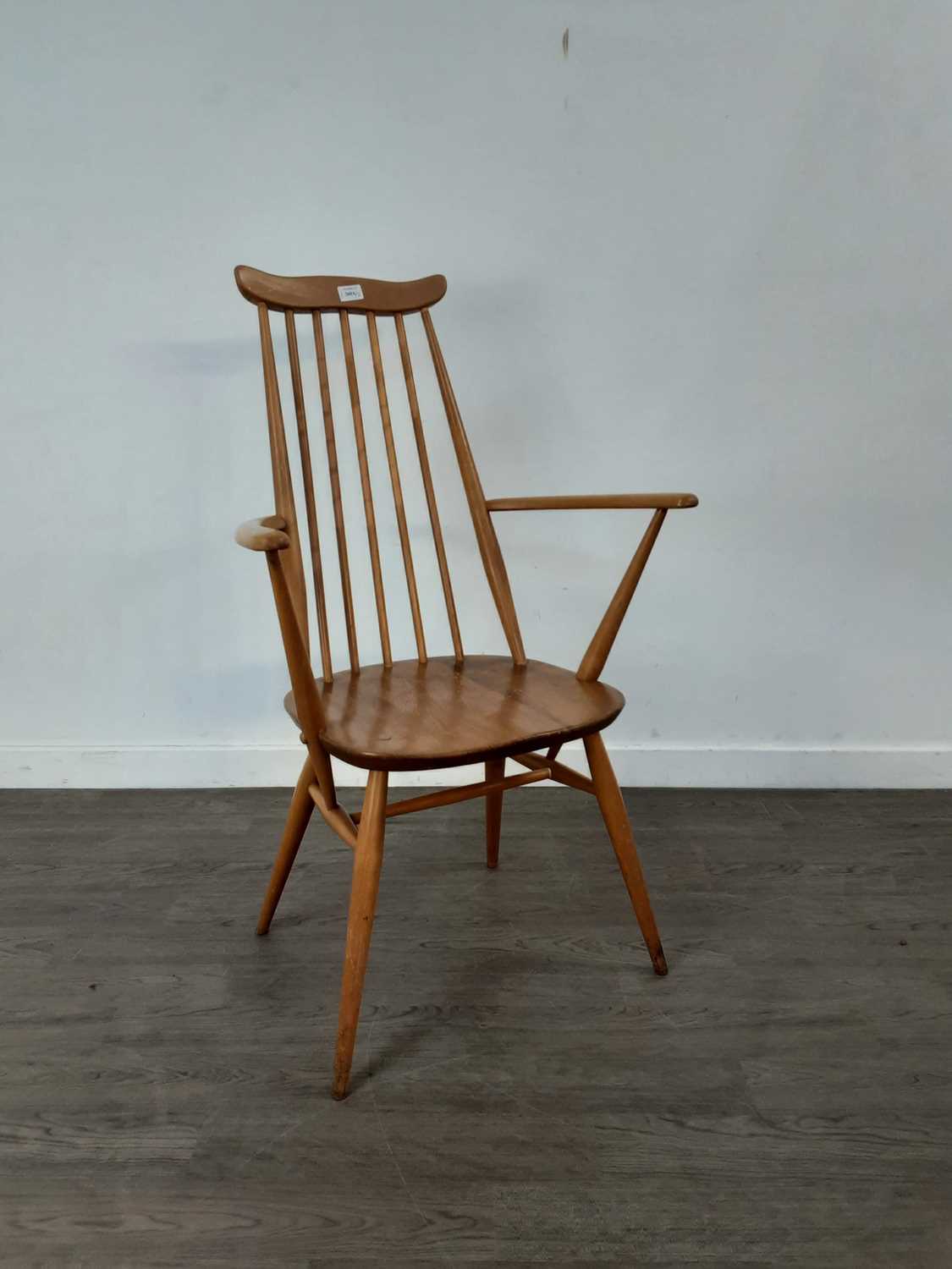 Lot 260 - AN ERCOL GOLDSMITH CHAIR AND AN ERCOL ARMCHAIR