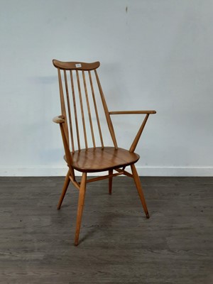 Lot 260A - AN ERCOL GOLDSMITH CHAIR AND AN ERCOL ARMCHAIR