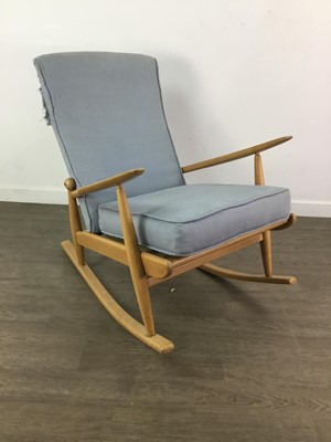 Lot 285A - A MID CENTURY BEECH ROCKING CHAIR