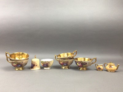 Lot 4 - AN AYNSLEY 'ORCHARD GOLD' PART TABLE SERVICE AND OTHER TEA WARE
