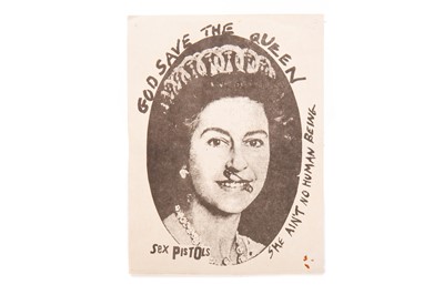 Lot 1052 - SEX PISTOLS - A RARE 'GOD SAVE THE QUEEN' DECAL/STICKER