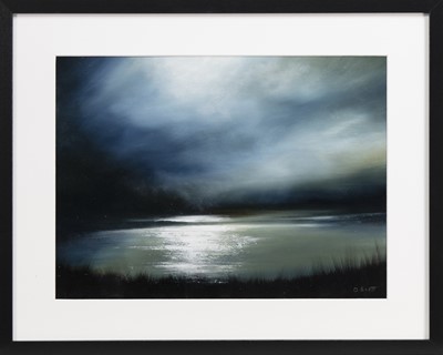 Lot 180 - MOONLIT LOCH, AN OIL BY DARREN SCOTT