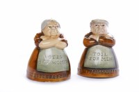 Lot 419 - PAIR OF ROYAL DOULTON NOVELTY SALT AND PEPPER...