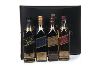 Lot 141 - JOHNNIE WALKER THE COLLECTION - RED LABEL, BLACK LABEL, GOLD LABEL AND BLUE LABEL (4 x 20CL)