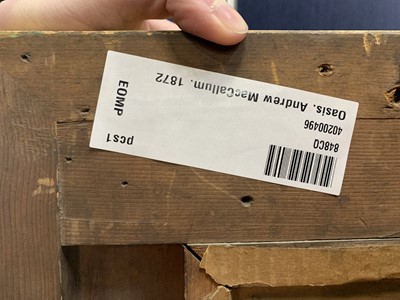 Lot 415 - OASIS, A WATERCOLOUR BY ANDREW MACCALLUM