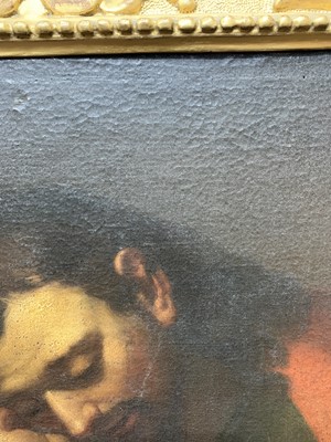 Lot 413 - READING MAN, AN OIL IN THE MANNER OF CARAVAGGIO