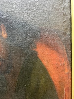 Lot 413 - READING MAN, AN OIL IN THE MANNER OF CARAVAGGIO