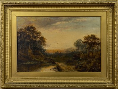 Lot 384 - RIVERSCAPE, AN OIL BY ARTHUR PERIGAL