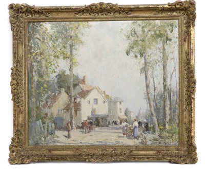 Lot 386 - ON THE ROAD TO ABBEVILLE, AN OIL BY WILLIAM LEE HANKEY