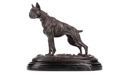 Lot 895 - AFTER PIERRE-JULES MÊNE (FRENCH, 1810-1879), A BRONZE BOXER DOG