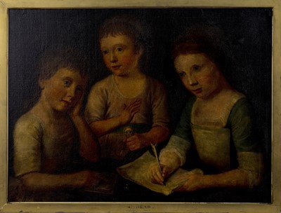 Lot 427 - THE THREE SISTERS, AN OIL BY CATHERINE READ