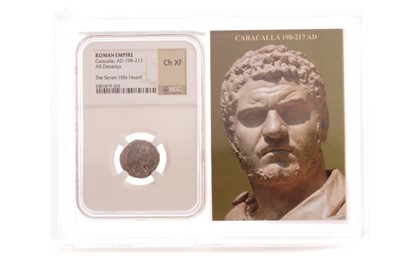 Lot 4 - CARACALLA (198 - 217 AD) DENARIUS