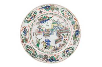 Lot 1068 - CHINESE EXPORT FAMILLE VERTE PLATE