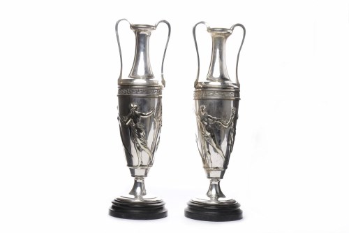 Lot 5 - PAIR OF LATE 19TH CENTURY NEOCLASSICAL SILVER...