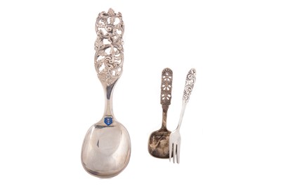 Lot 49 - NORWEIGIAN SILVER SERVING SPOON