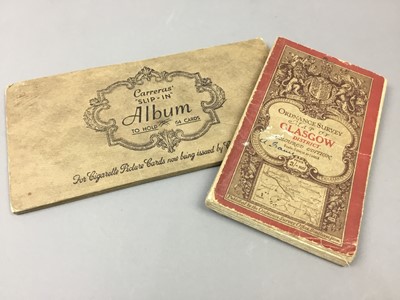 Lot 57 - A CARRERAS "SLIP-IN" CIGARETTE ALBUM AND A MAP OF GLASGOW DISTRICT