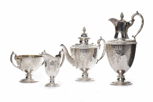 Lot 12 - LATE VICTORIAN NEOCLASSICAL SILVER PLATED FOUR...