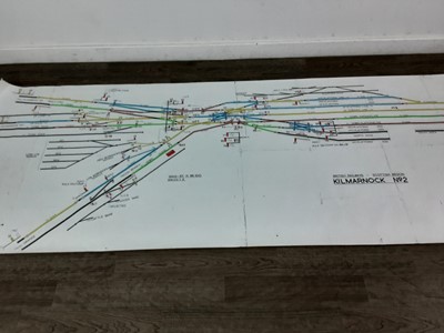 Lot 131 - A KILMARNOCK RAILWAY TOTEM AND SIGNALLING CHARTS