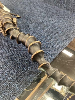 Lot 96 - WALKER & HALL, GOOD SILVER PLATE AND ANTELOPE HORN DRAGON TABLE CIGAR LIGHTER