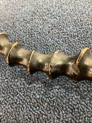 Lot 96 - WALKER & HALL, GOOD SILVER PLATE AND ANTELOPE HORN DRAGON TABLE CIGAR LIGHTER