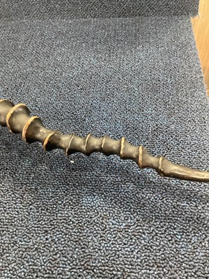 Lot 96 - WALKER & HALL, GOOD SILVER PLATE AND ANTELOPE HORN DRAGON TABLE CIGAR LIGHTER