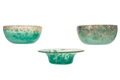 Lot 413 - JOHN MONCRIEFF LTD., THREE MONART GLASS BOWLS