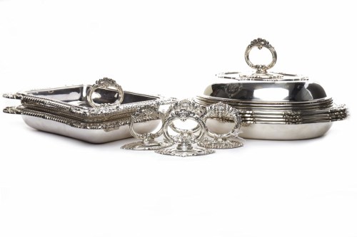 Lot 21 - FOUR SILVER PLATED ENTREE DISHES unmarked, of...