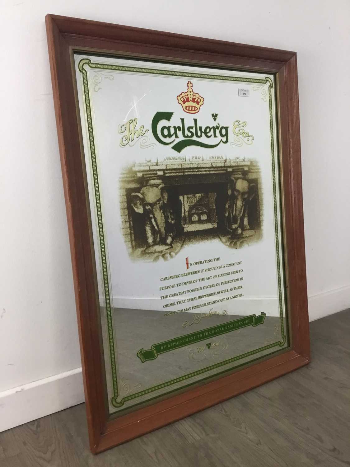 Lot 152 - A CARLSBERG PUB ADVERTISING MIRROR