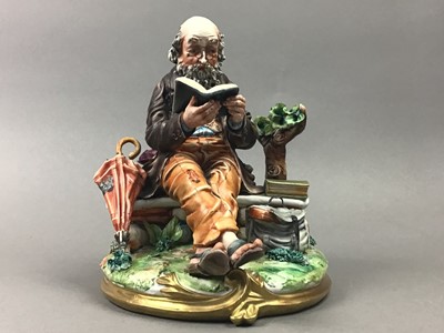Lot 158 - A CAPODIMONTE FIGURE OF MILIO