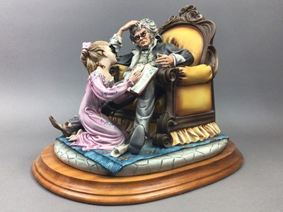 Lot 201 - A CAPODIMONTE PORCELAIN FIGURE OF 'THE YOUNG STORY TELLER'