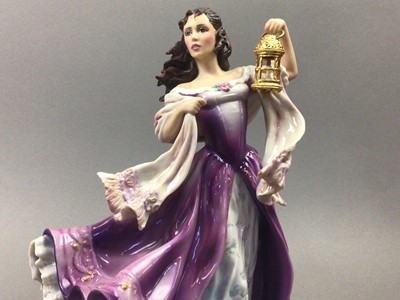 Lot 205 - THE FRANKLIN MINT EMILY BRONTE'S FIGURE OF 'CATHERINE' AND A BOOK