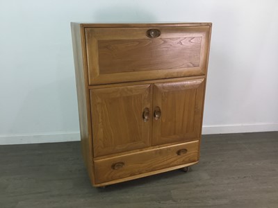 Lot 370 - ERCOL, WINDSOR MODEL 469 ELM BUREAU