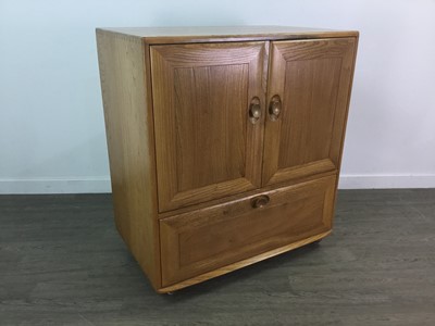Lot 372 - ERCOL WINDSOR MODEL 845 ELM TELEVISION CABINET