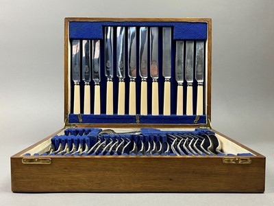 Lot 214 - A CANTEEN OF SILVER PLATED CUTLERY