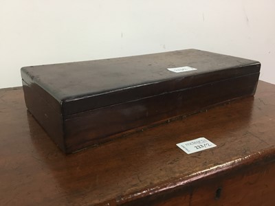 Lot 223 - A MAHOGANY BLANKET CHEST AND ANOTHER BOX